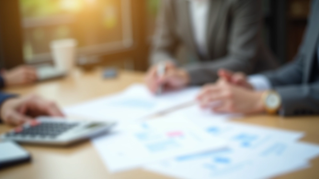 Financial planning materials and workspace